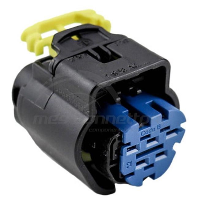 connettore BOSCH TRAPEZ serie 1.2 - 5 vie p.f. CODE A con secondary lock blu