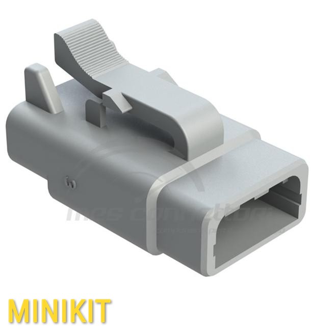 kit connettore amphenol serie ATM - 3 vie p.f. con terminali e secondary Lock