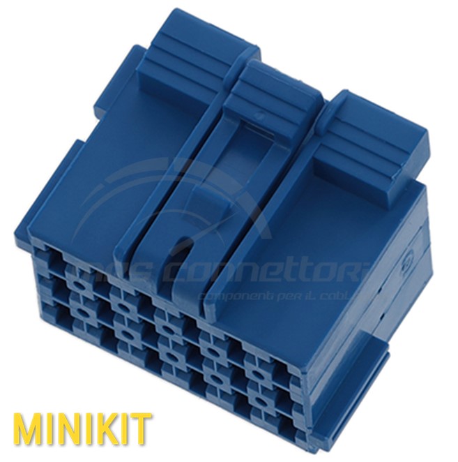 kit connettore tyco serie jpt 2.8 - 18 vie p.f. BLU