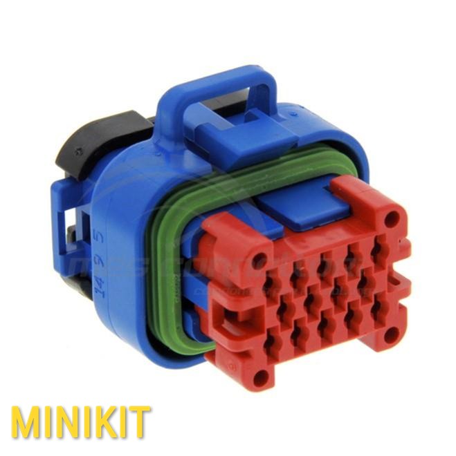 Kit connettore tyco serie amp-seal - 14 vie p.f. BLU