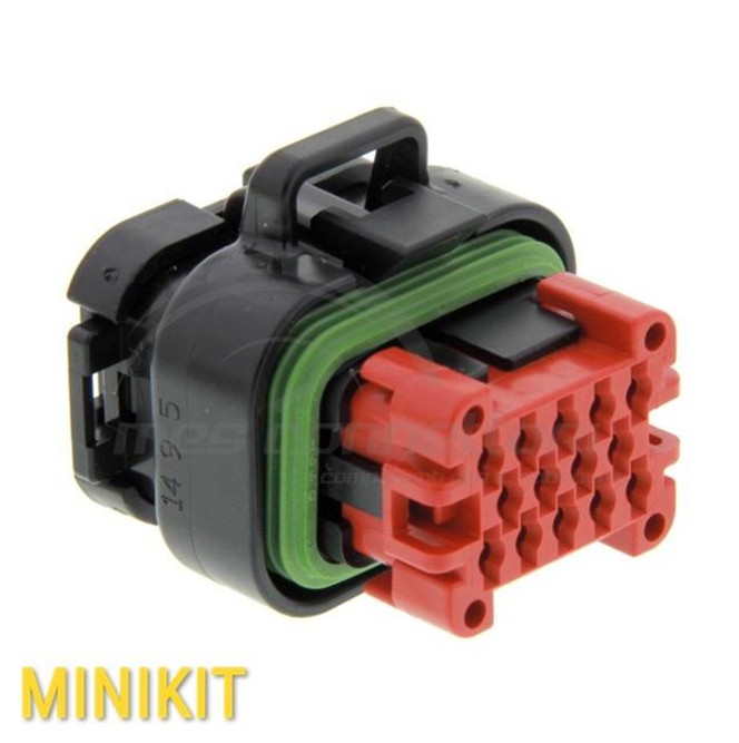 kit connettore tyco serie amp-seal - 14 vie p.f. nero