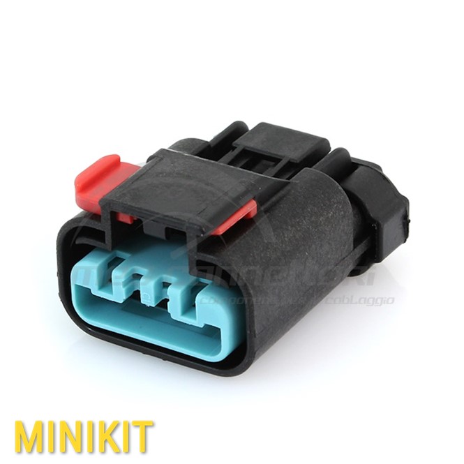 KIT Connettore FCI APEX serie 2.8 SEALED - 4 vie p.f. nero