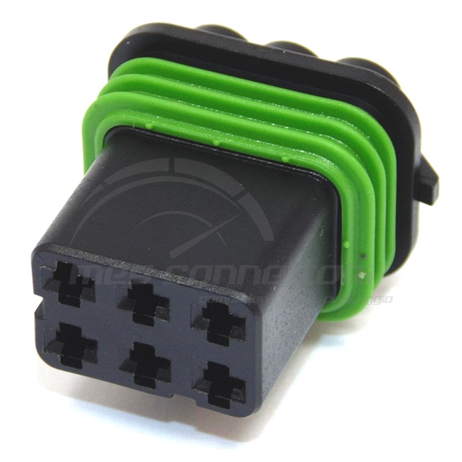 connettore Delphi micro-pack 6 vie p.f. NERO