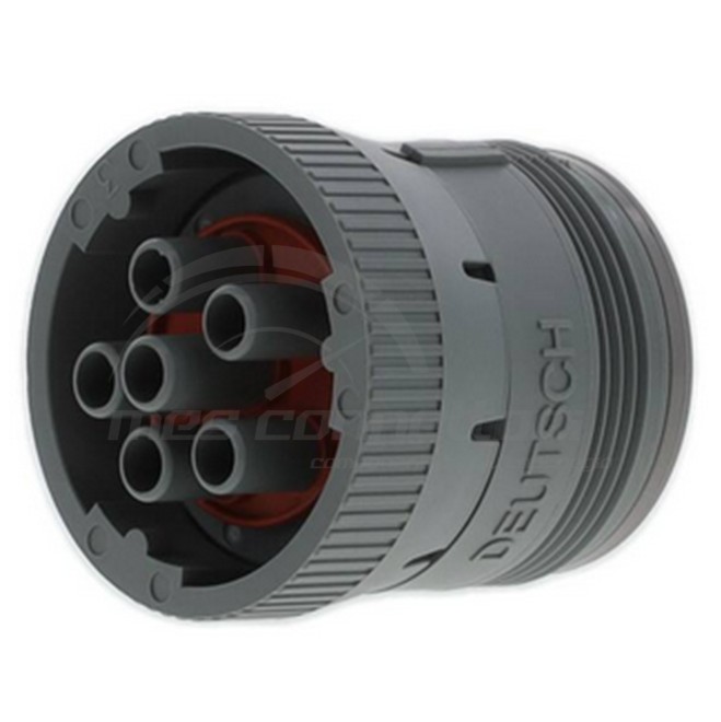 connettore deutsch serie hd10 - 6 vie p.f. grigio volante per t. size 12 con anello