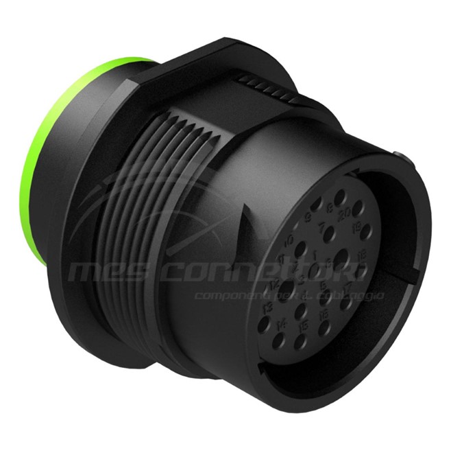 connettore DEUTSCH SERIE HDP - 20 vie p.f. da pannello size 18