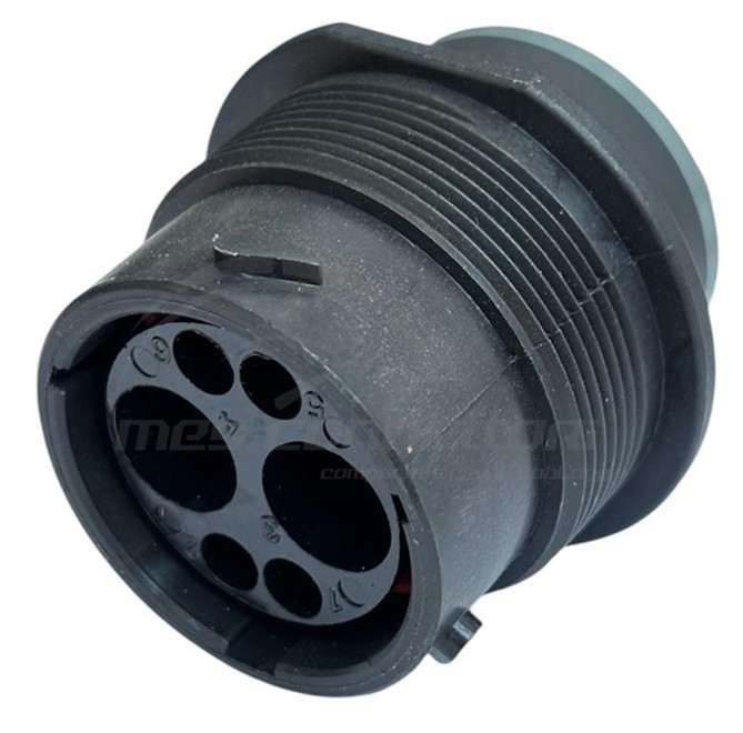 Connettore Deutsch serie HDP - 6 vie p.m. nero pannello size 18