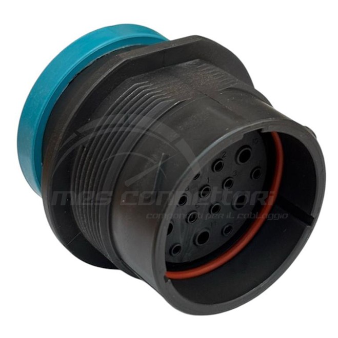 connettore Deutsch serie HDP - 19 vie p.m. a pannello con adattatore