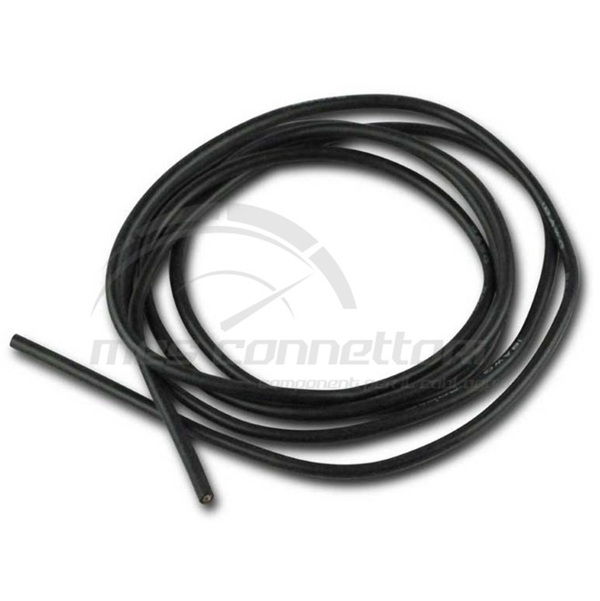 cavo unipolare al silicone sez. 0.75mmq nero