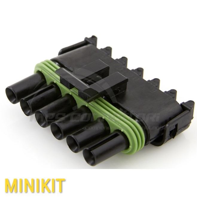 kit connettore delphi weather-pack serie 280 - 6 vie p.f.
