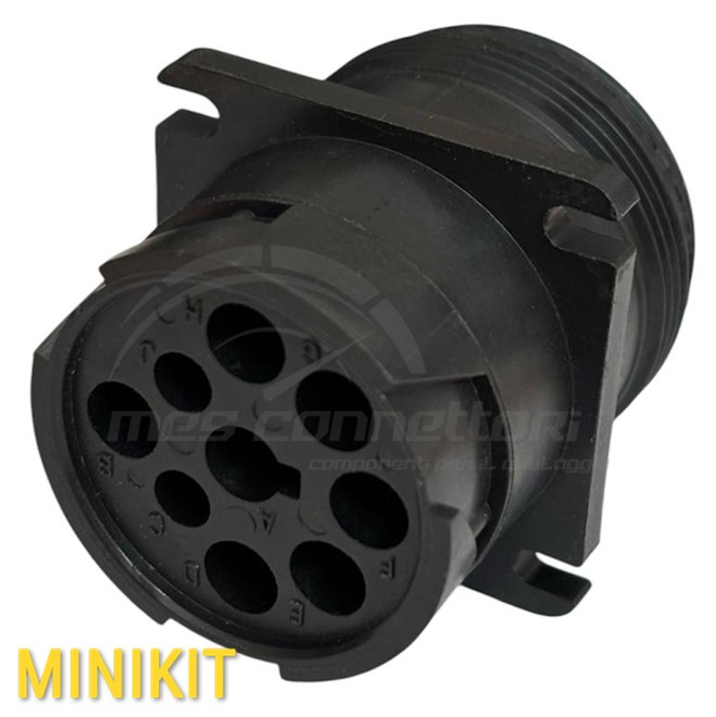 kit connettore deutsch serie HD10 - 9 vie p.m. nero pannello J1939