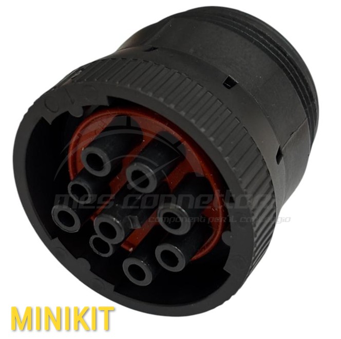 kit connettore HD10 9 vie volante p.f. nero -J1939