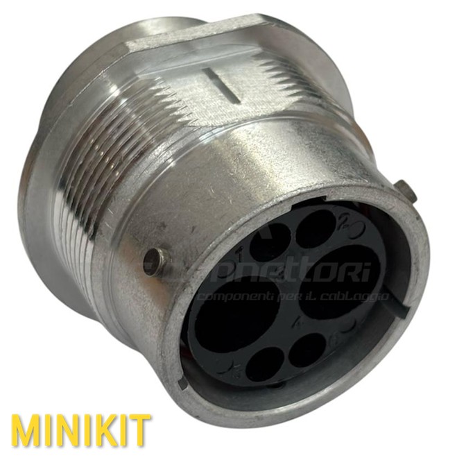 kit connettore deutsch serie HD30 size 18 - 6 vie p.f. da pannello