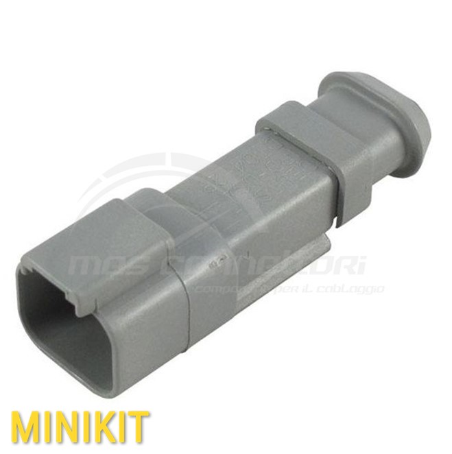 kit connettore Deutsch serie dt - 2 vie p.m. grigio ADATTATORE