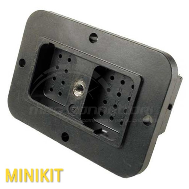 kit conettore Deutsch serie DRC - 24 vie p.m. a pannello 'polarizzazione A' e-seal