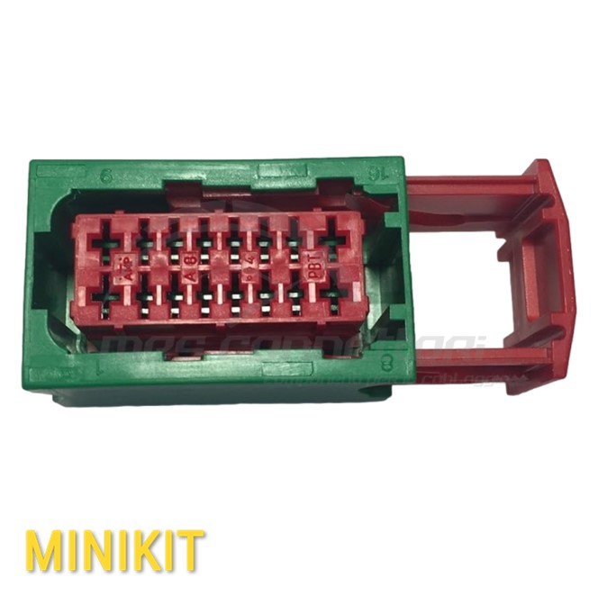 KIT Connettore tyco IBRIDO per centraline - 16 vie p.f. VERDE