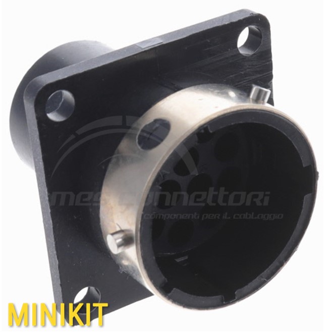 kit connettore itt serie TRIDENT - 12 vie p.m. ringlock size 14 pannello