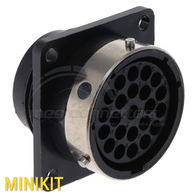 kit connettore itt serie trident - 23 vie p.f. ringlock size 18 pannello