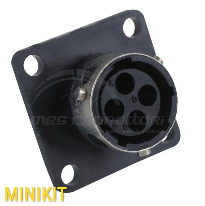 kit connettore ITT serie TRIDENT - 4 vie p.f. ringlock pannello size 10