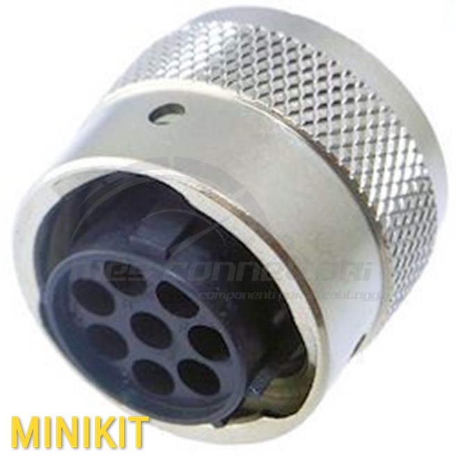 kit connettore ITT serie TRIDENT - 8 vie p.f. ringlock size 12 volante