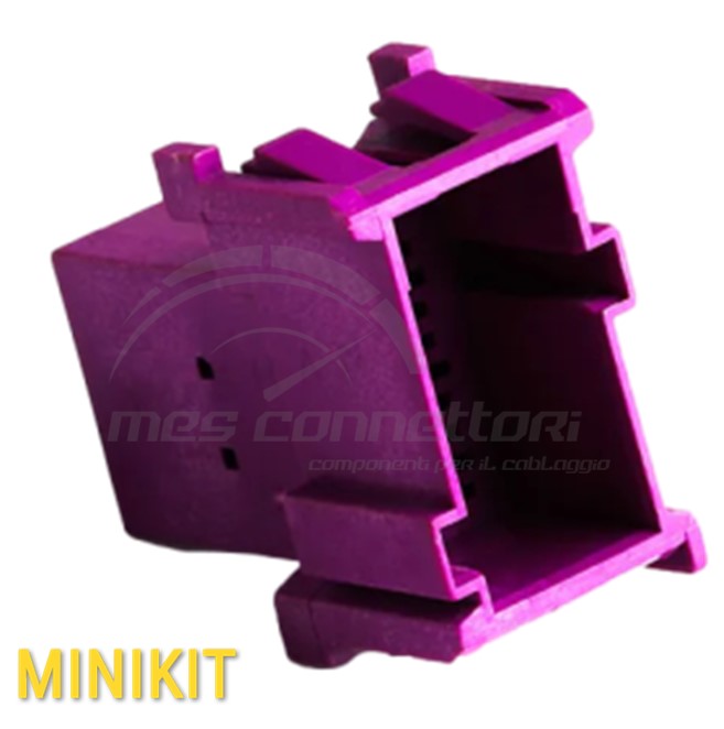 kit connettore tyco serie jpt 2.8 - 9 vie p.m. viola