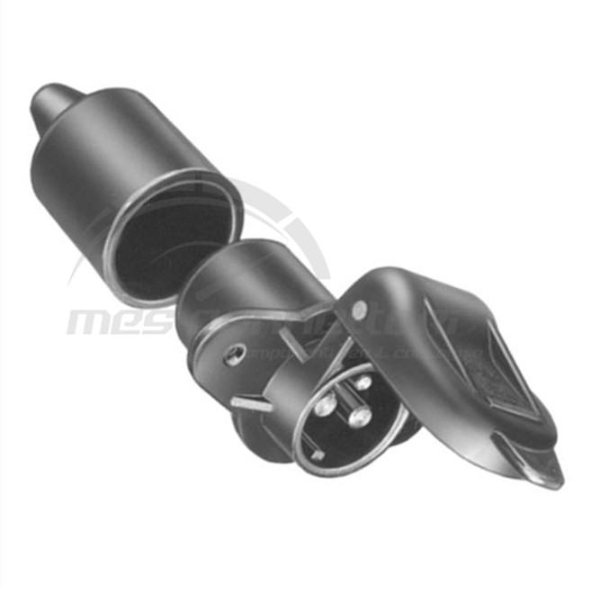 presa 3 poli 12V fissaggio a pannello - porta maschio