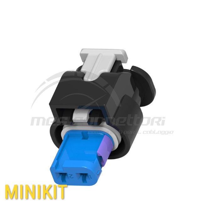 KIT connettore tyco serie MCON 1.2 - 2 vie p.f. con CPA code 'C'