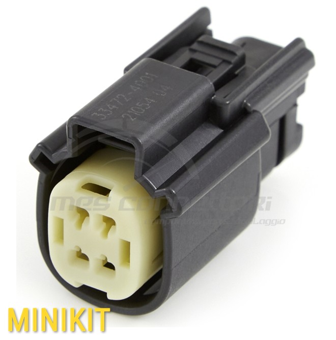 kit connettore Molex serie MX150 - 4 vie p.f. nero no CPA