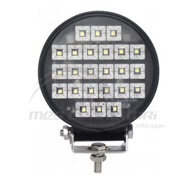 faro lavoro 24 led rotondo 10-30v 3600lm con interruttore