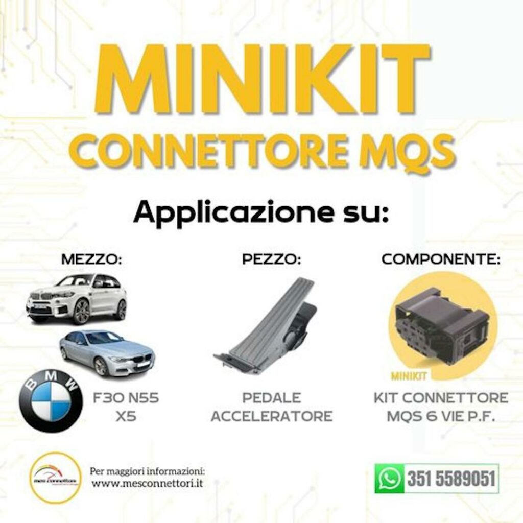 Minikit Connettore tyco serie MQS – 6 vie p.f.