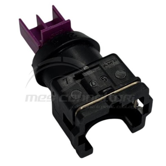 connettore tyco serie JPT 2.8 - 2 vie p.f. con secondary lock viola