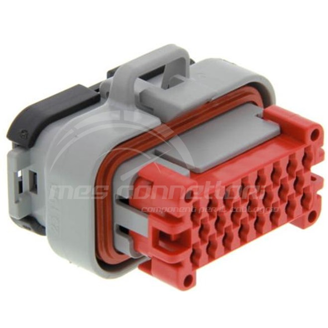 connettore tyco serie AMP-SEAL - 23 vie p.f. grigio