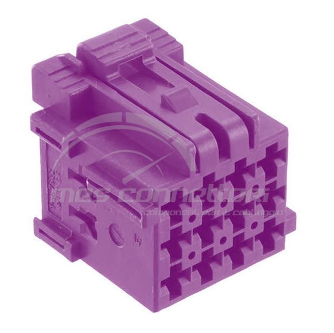 connettore tyco serie JPT 2.8 - 12 vie p.f. VIOLA