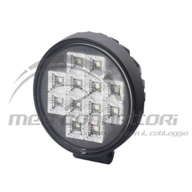 faro lavoro rotondo 10-30V 12led 1800lumen con interruttore ingombro ridotto 76x76
