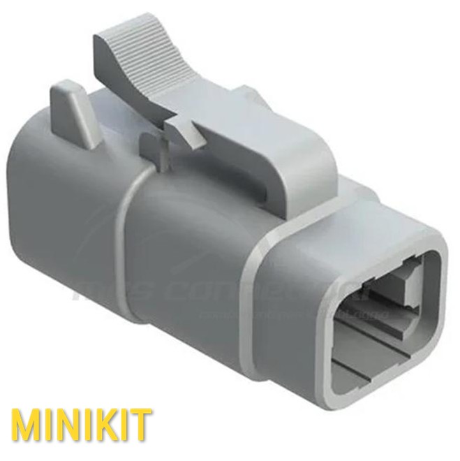 kit connettore amphenol serie ATM - 4 vie p.f. con terminali e secondary Lock