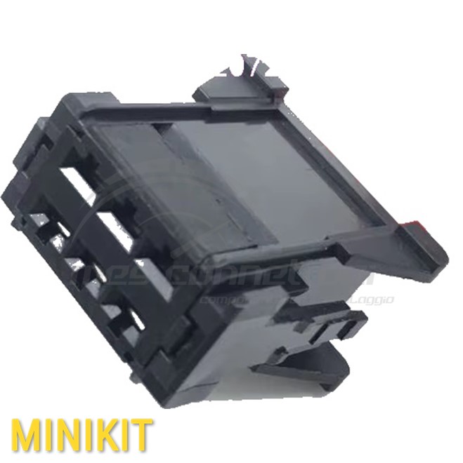 KIT connettore MOLEX hsg serie 2.8 - 6 vie p.f. fila doppia nero