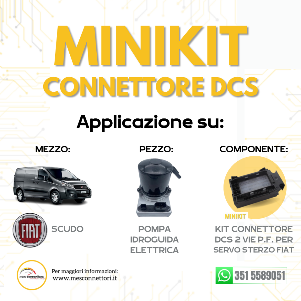 Minikit Connettore fci DCS serie 9.5 – 2 vie p.f. servo sterzo fiat croma