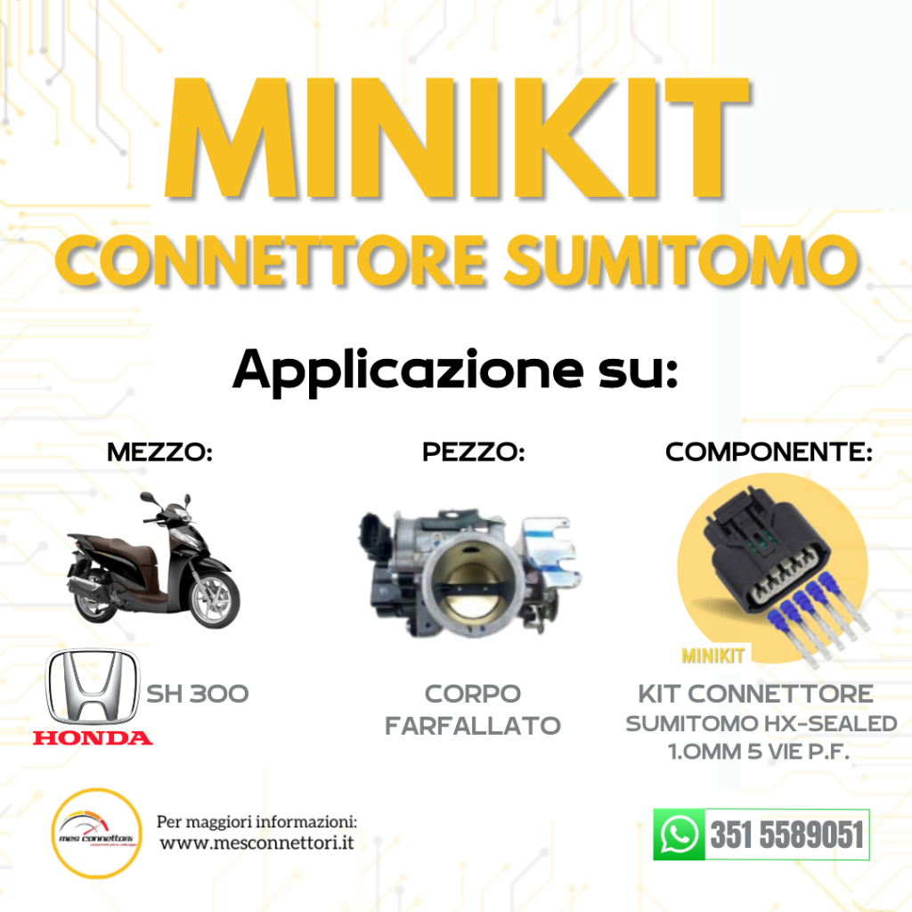 kit connettore SUMITOMO serie HX 1.0mm (040) – 5 vie p.f. sealed