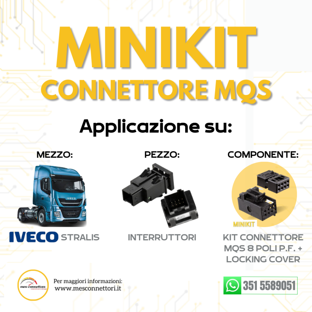 kit Connettore tyco serie mqs – 8 vie p.f.