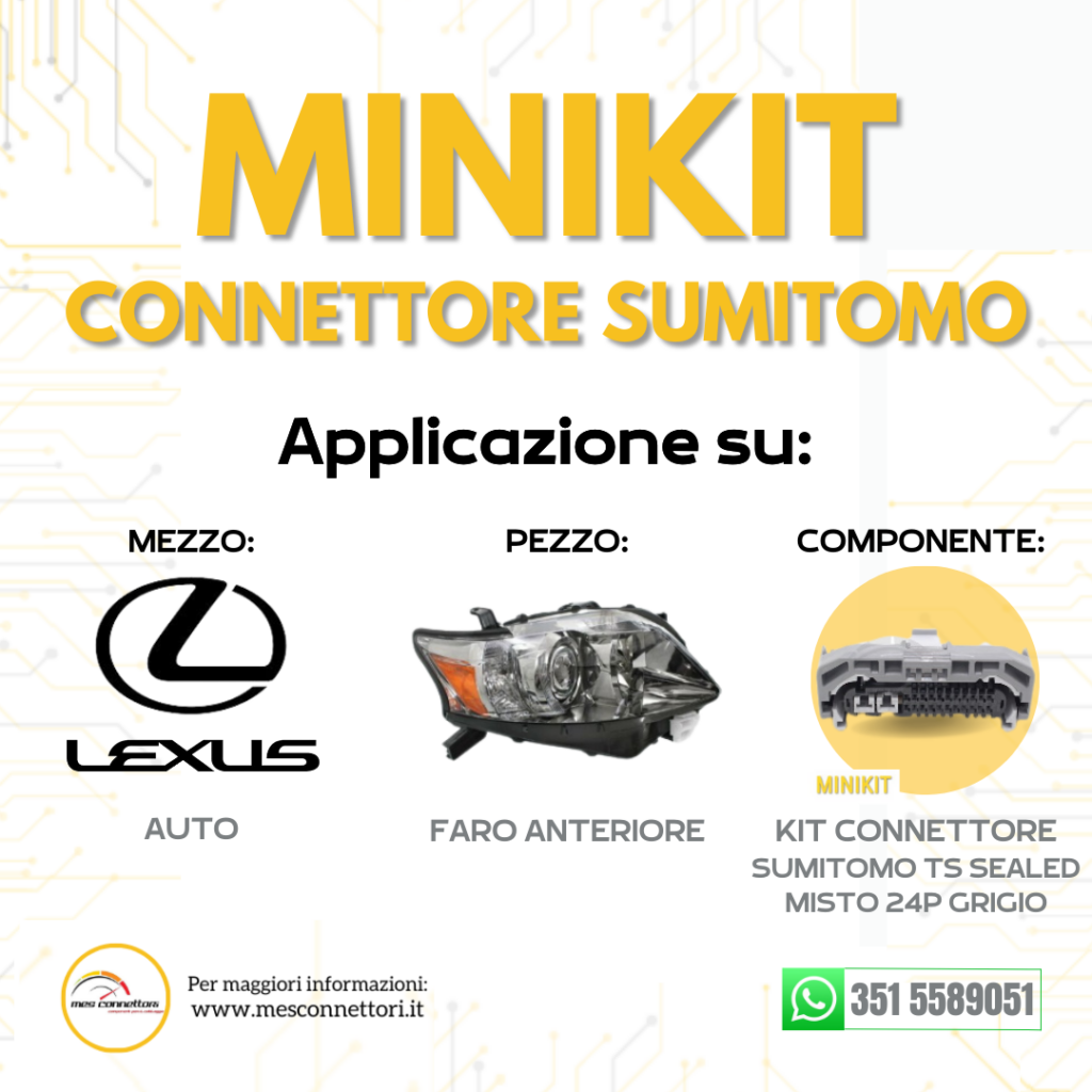 kit connettore SUMITOMO serie TS 0.64 mm (025) – 6 vie p.f. sealed nero