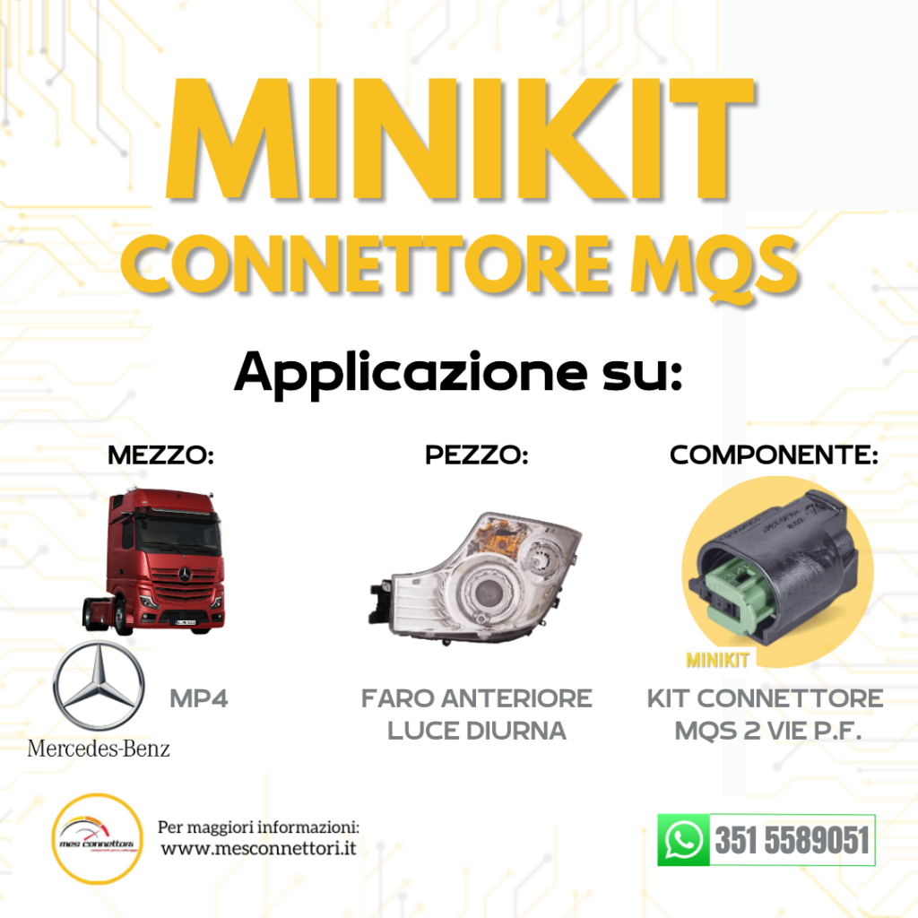 Minikit Connettore tyco serie MQS – 2 vie p.f.