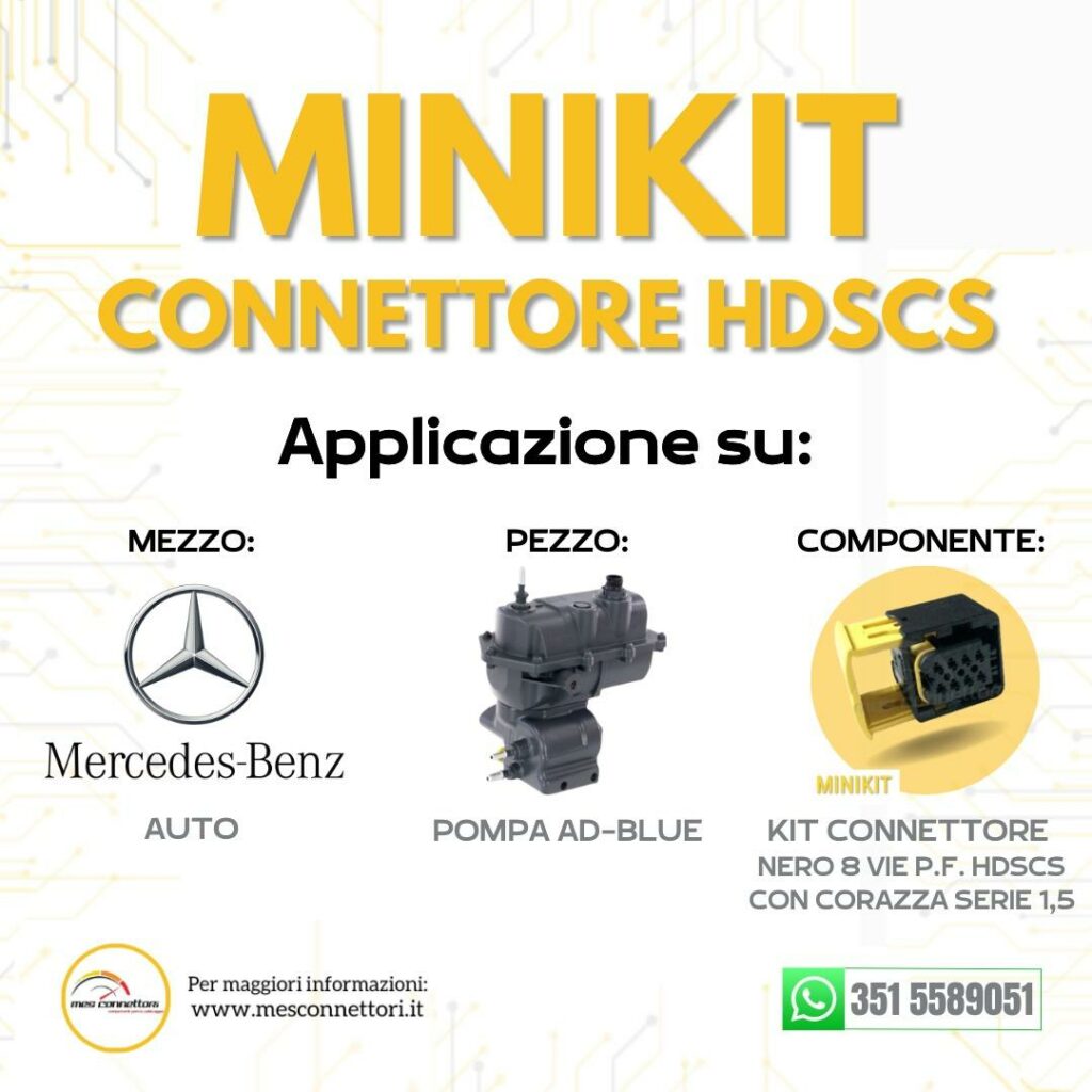 Minikit Connettore tyco serie HDSCS 1.5 – 8 vie p.f. – gruppo c