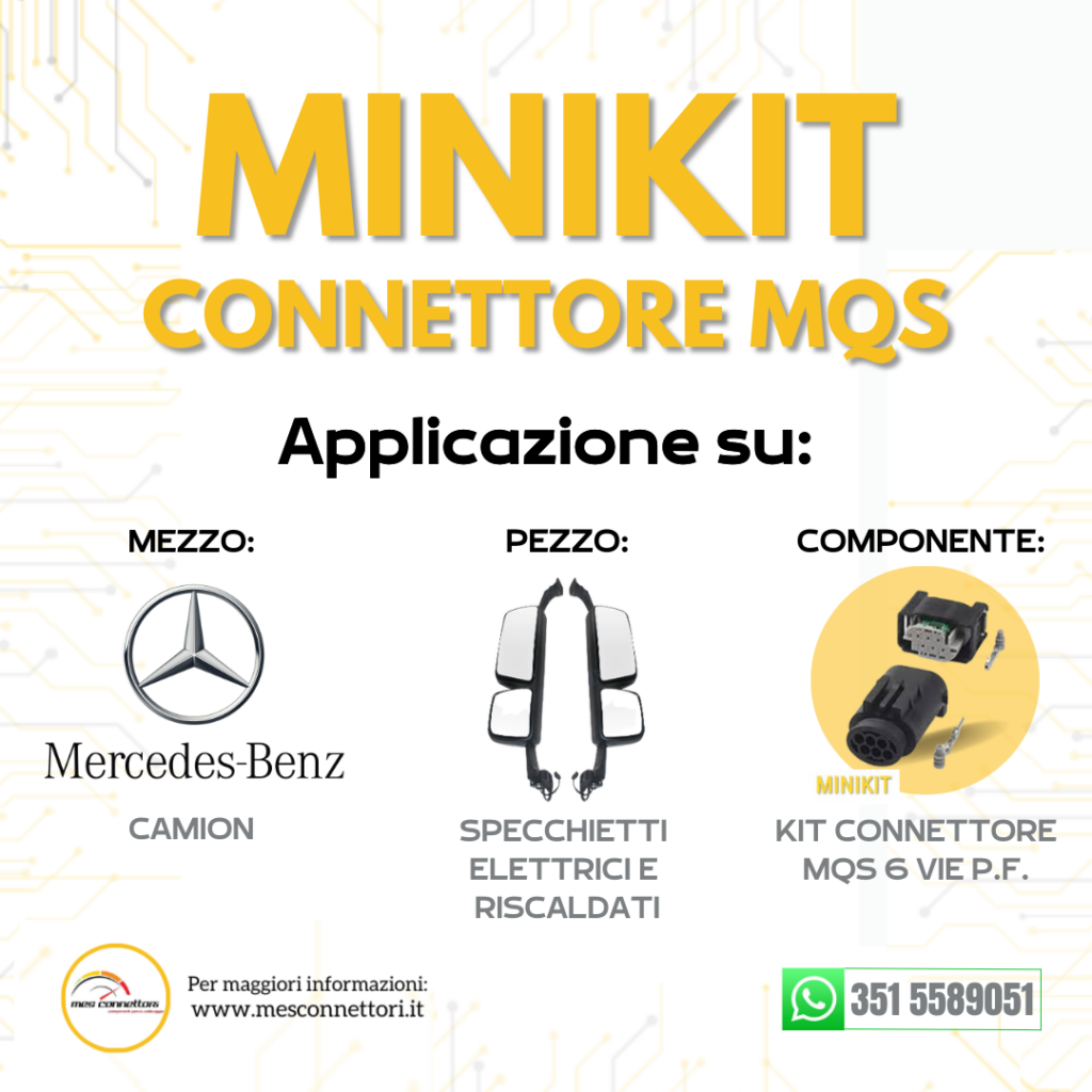 Minikit Connettore tyco serie MQS – 6 vie p.f.
