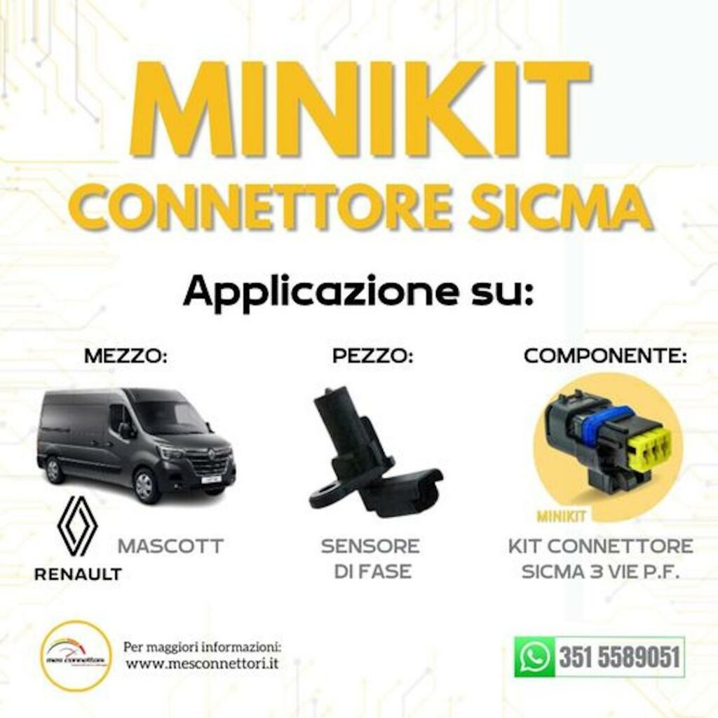 Minikit Connettore fci Sicma serie 1.5 – 3 vie p.f. nero