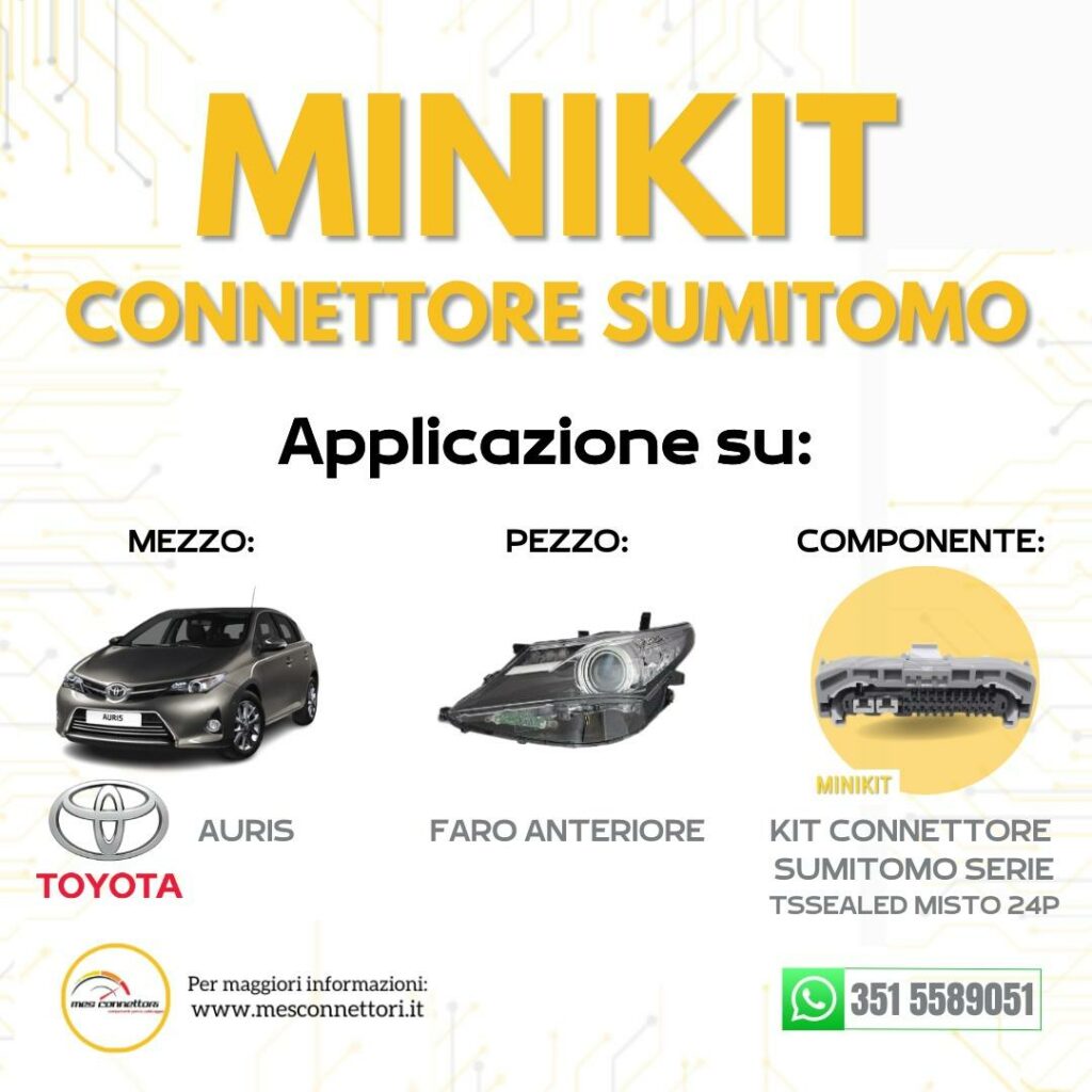 Minikit Connettore SUMITOMO serie TS 0.64/4.8 mm (025/187) – 24 vie sealed grigio