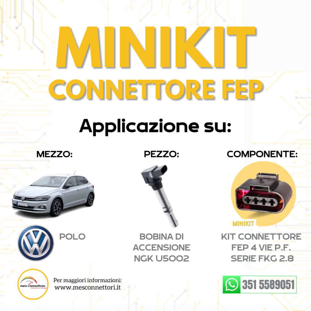 kit connettore FEP serie FKG 2.8 4 vie p.f.