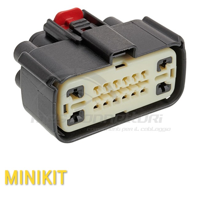 Kit connettore Molex MX150 - 16 vie ibrido p.f. KEY ''A''