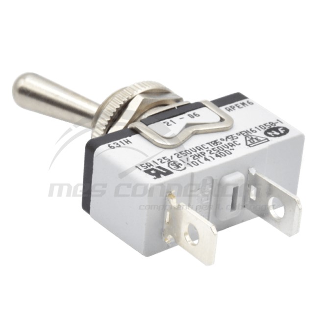 interruttore a levetta a faston on-off 12/24 volt