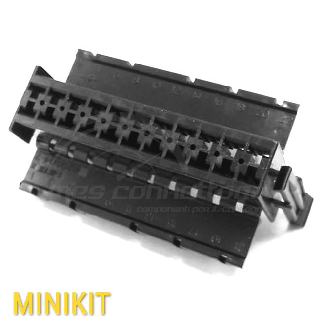 kit connettore tyco serie S-timer - 22 vie (11x2 file) p.f. nero