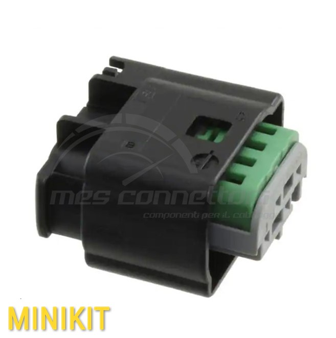 kit connettore tyco serie MQS - 4 vie p.f. grigio code ''B''