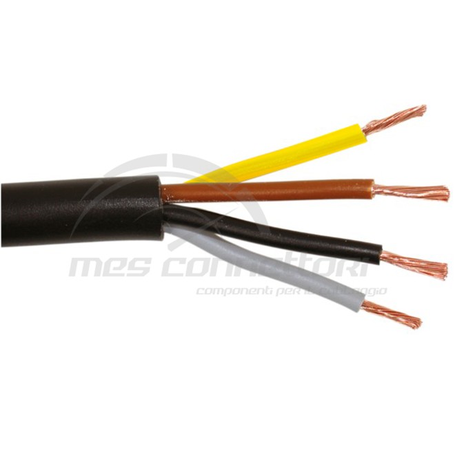 cavo multipolare in pvc sez. 4x0,75 mmq colore nero